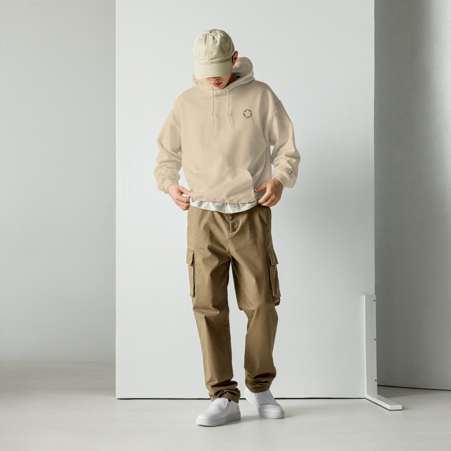 ichthys infinity Hoodie - Desert Sand